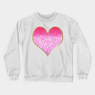 Heart - golden bright pink gradient Crewneck Sweatshirt